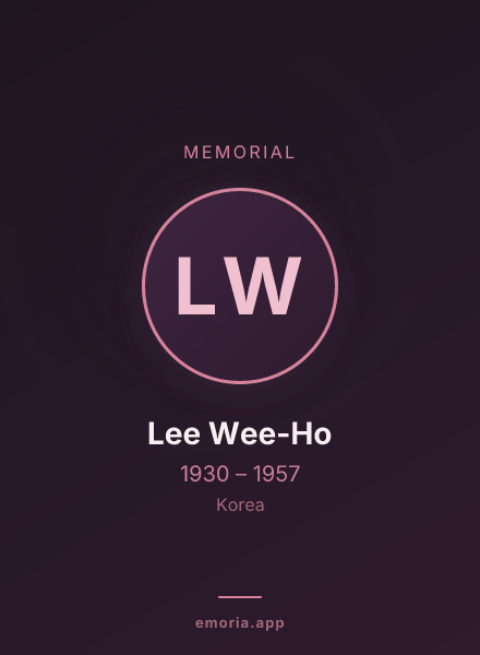 Memorial portrait of Lee Wee-Ho