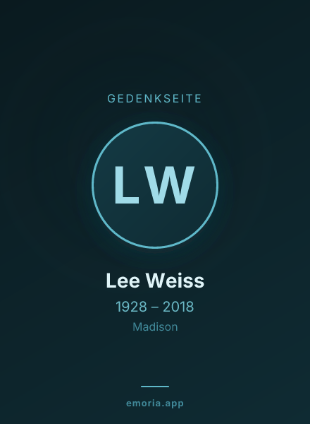 Gedenkportrait von Lee Weiss