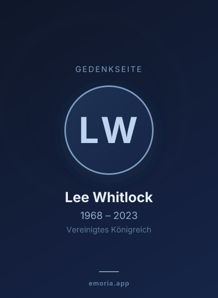 Gedenkportrait von Lee Whitlock