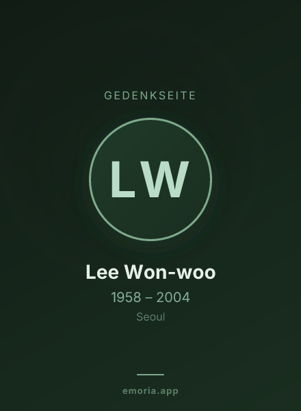 Gedenkportrait von Lee Won-woo
