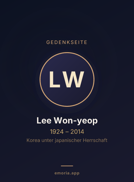 Gedenkportrait von Lee Won-yeop