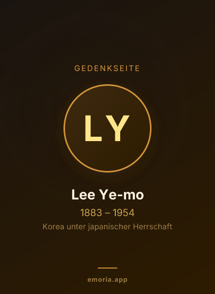 Gedenkportrait von Lee Ye-mo