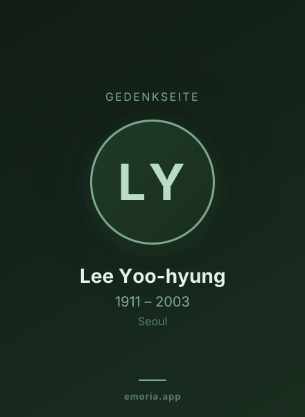 Gedenkportrait von Lee Yoo-hyung