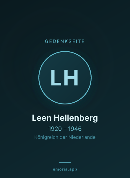 Gedenkportrait von Leen Hellenberg