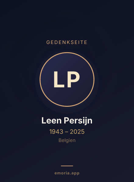 Gedenkportrait von Leen Persijn