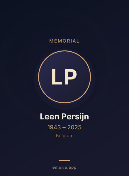 Memorial portrait of Leen Persijn