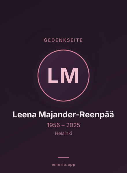Gedenkportrait von Leena Majander-Reenpää