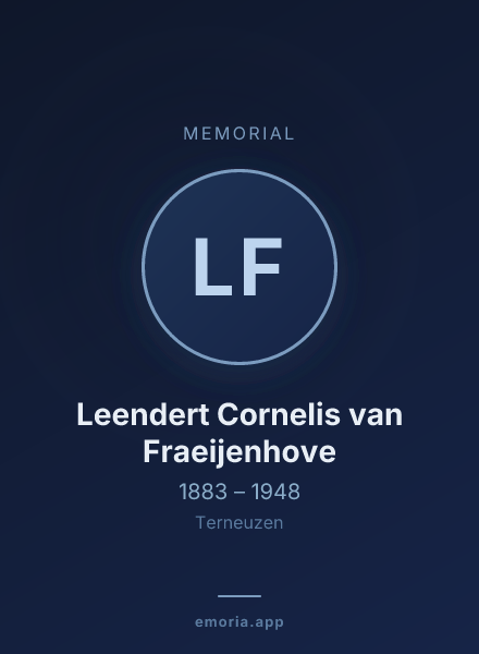 Memorial portrait of Leendert Cornelis van Fraeijenhove