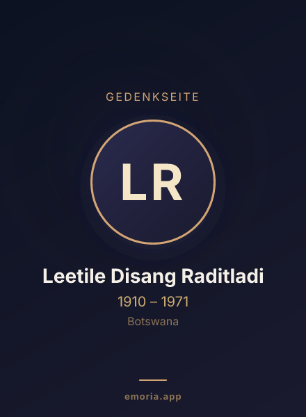Gedenkportrait von Leetile Disang Raditladi