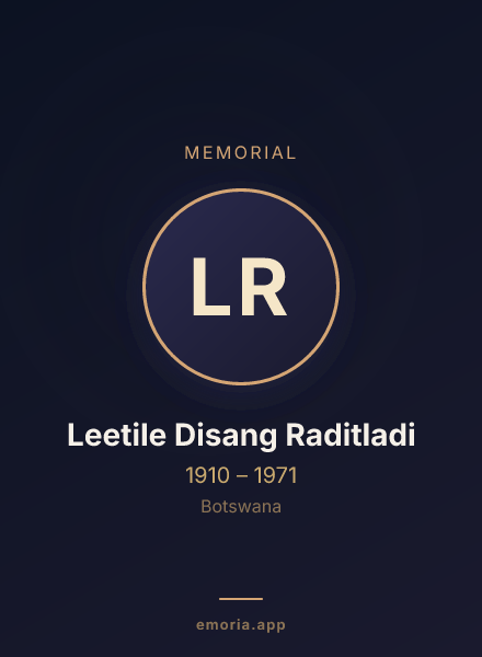 Memorial portrait of Leetile Disang Raditladi