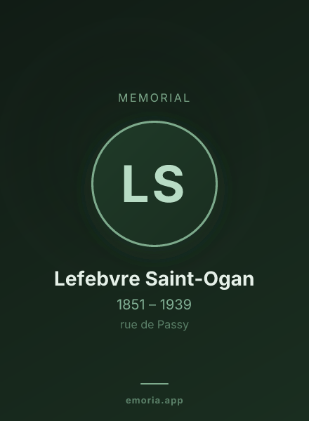 Memorial portrait of Lefebvre Saint-Ogan
