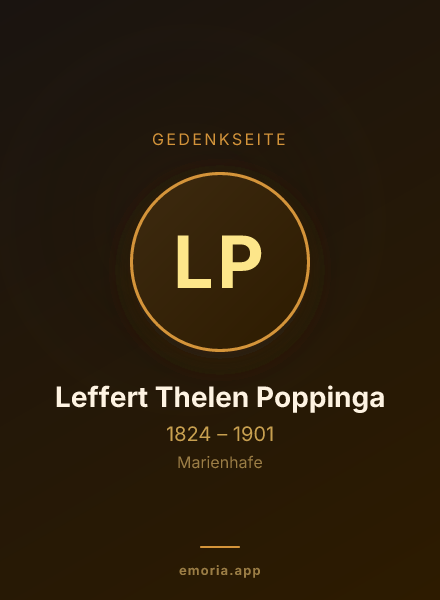 Gedenkportrait von Leffert Thelen Poppinga