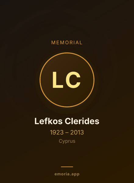 Memorial portrait of Lefkos Clerides