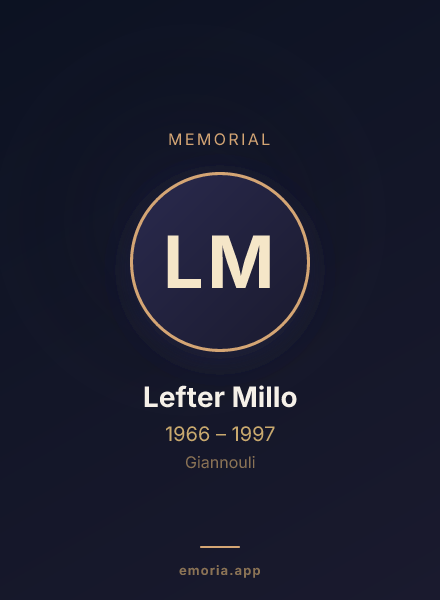 Memorial portrait of Lefter Millo