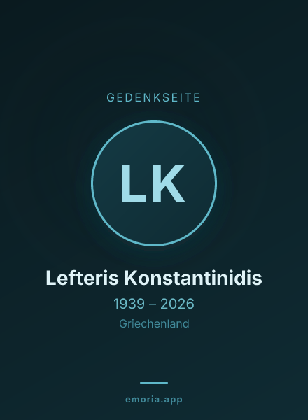 Gedenkportrait von Lefteris Konstantinidis