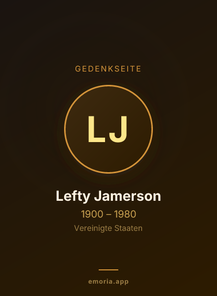 Gedenkportrait von Lefty Jamerson