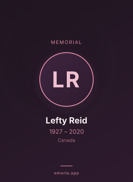 Memorial portrait of Lefty Reid
