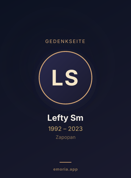 Gedenkportrait von Lefty Sm