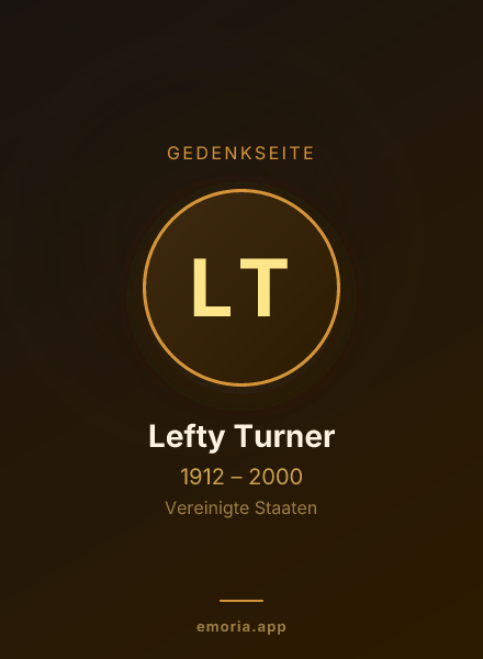 Gedenkportrait von Lefty Turner