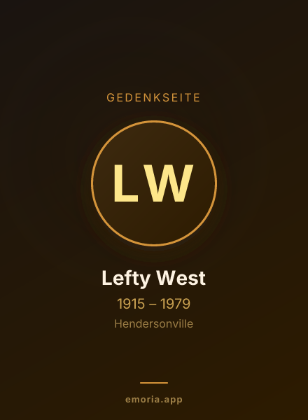 Gedenkportrait von Lefty West