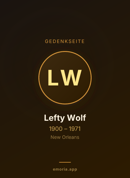 Gedenkportrait von Lefty Wolf