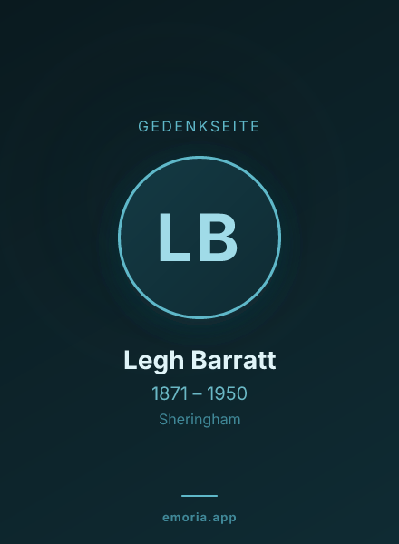 Gedenkportrait von Legh Barratt