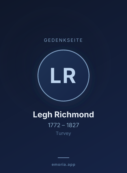 Gedenkportrait von Legh Richmond