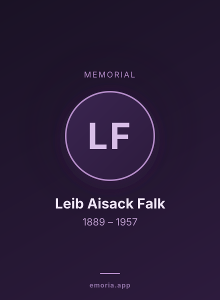 Memorial portrait of Leib Aisack Falk