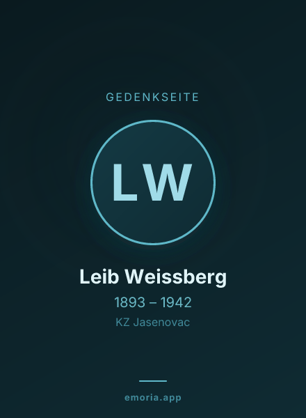 Gedenkportrait von Leib Weissberg