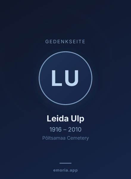 Gedenkportrait von Leida Ulp