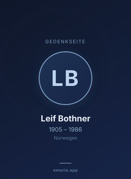 Gedenkportrait von Leif Bothner