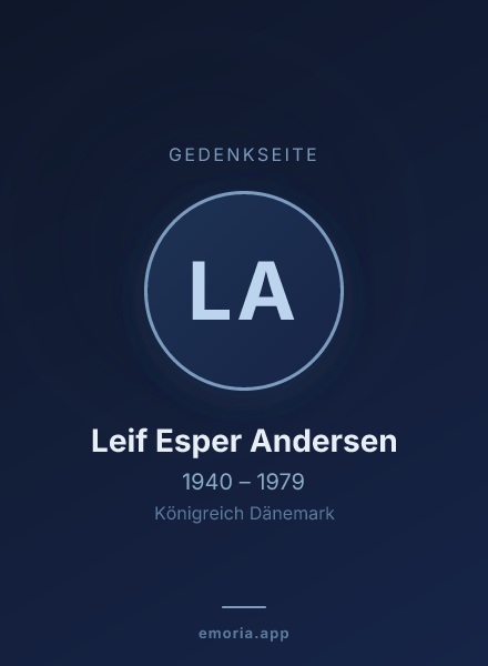 Gedenkportrait von Leif Esper Andersen