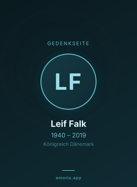Gedenkportrait von Leif Falk