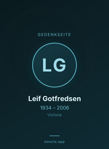 Gedenkportrait von Leif Gotfredsen