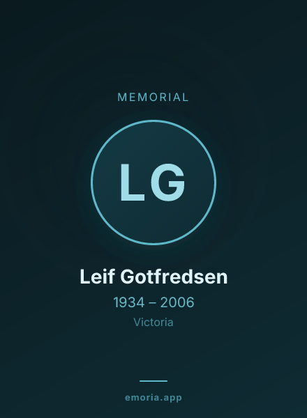 Memorial portrait of Leif Gotfredsen