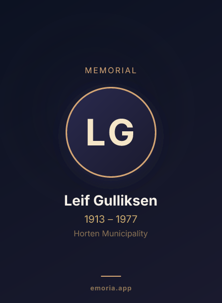 Memorial portrait of Leif Gulliksen