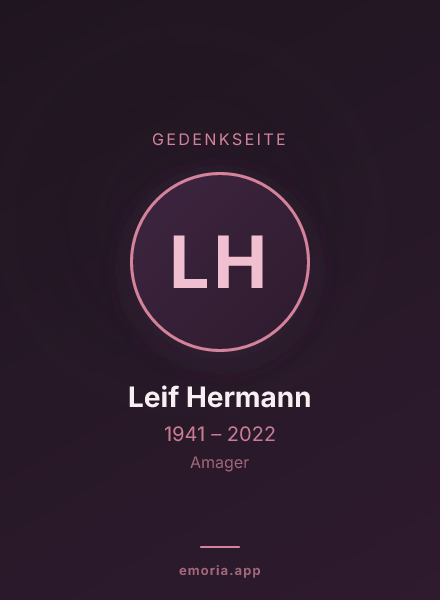 Gedenkportrait von Leif Hermann