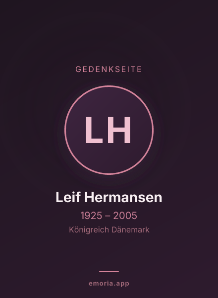Gedenkportrait von Leif Hermansen
