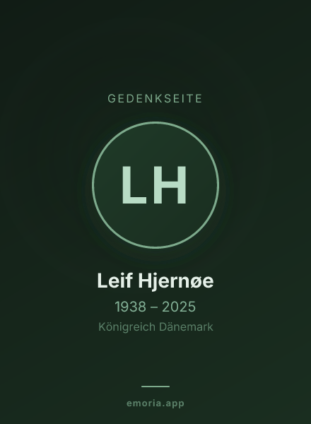 Gedenkportrait von Leif Hjernøe