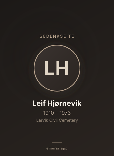 Gedenkportrait von Leif Hjørnevik