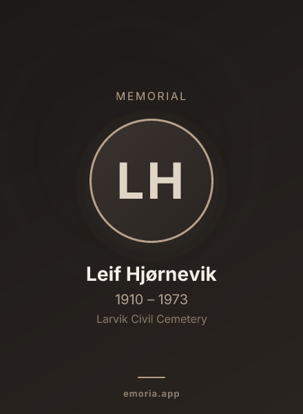 Memorial portrait of Leif Hjørnevik