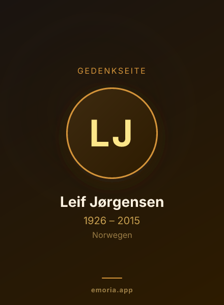 Gedenkportrait von Leif Jørgensen