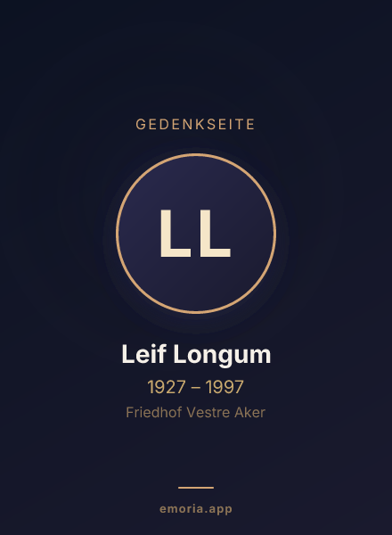 Gedenkportrait von Leif Longum