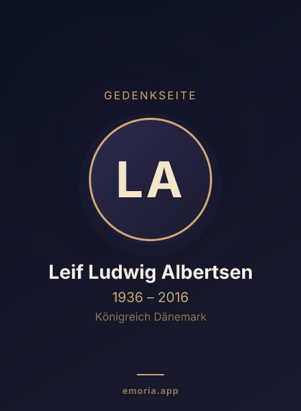 Gedenkportrait von Leif Ludwig Albertsen
