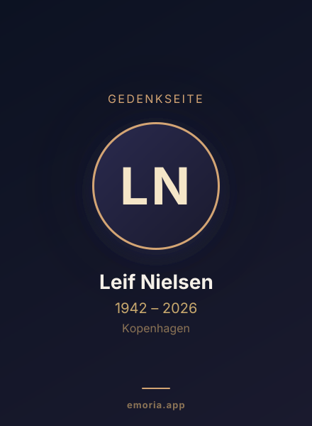 Gedenkportrait von Leif Nielsen