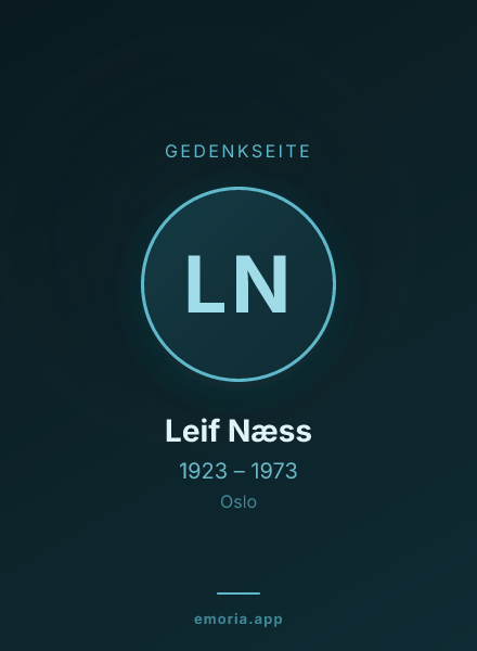 Gedenkportrait von Leif Næss