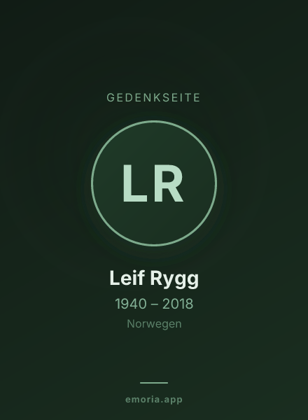 Gedenkportrait von Leif Rygg