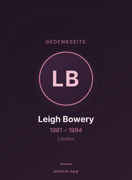 Gedenkportrait von Leigh Bowery