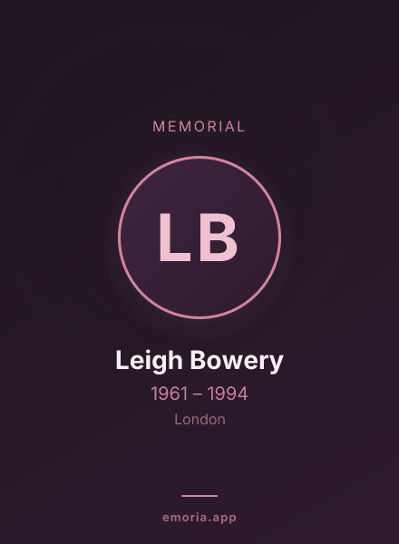 Memorial portrait of Leigh Bowery