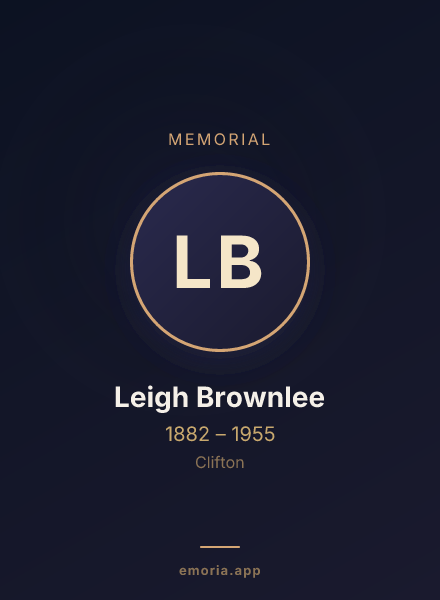 Memorial portrait of Leigh Brownlee